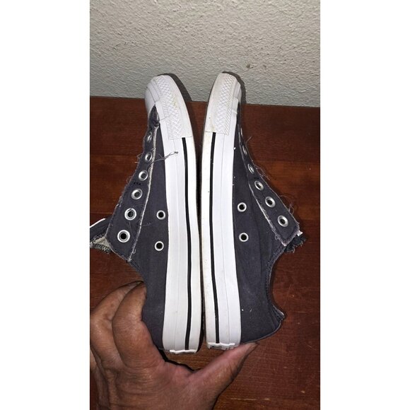 Converse All Star Unisex Low-Top Navy Canvas Sneakers Black White Size 9 W / 7 M - Picture 5 of 8